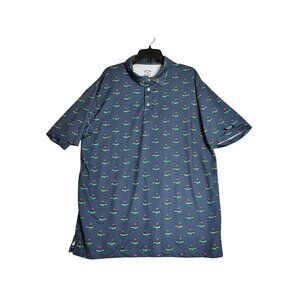 Back Nine Bullies Blue Breathable Stretch Golf Polo Shirt Mens 3XL XXXL